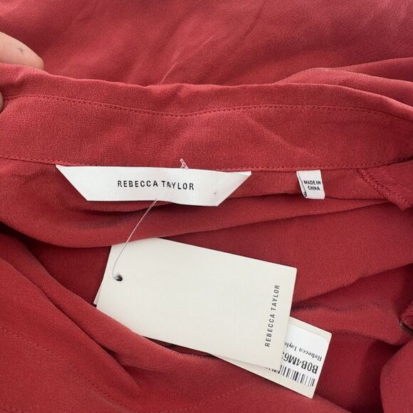 Rebecca Taylor Silk Long Sleeve Pull On‎ Top Blouse NWT $325 Size Small - Picture 12 of 13